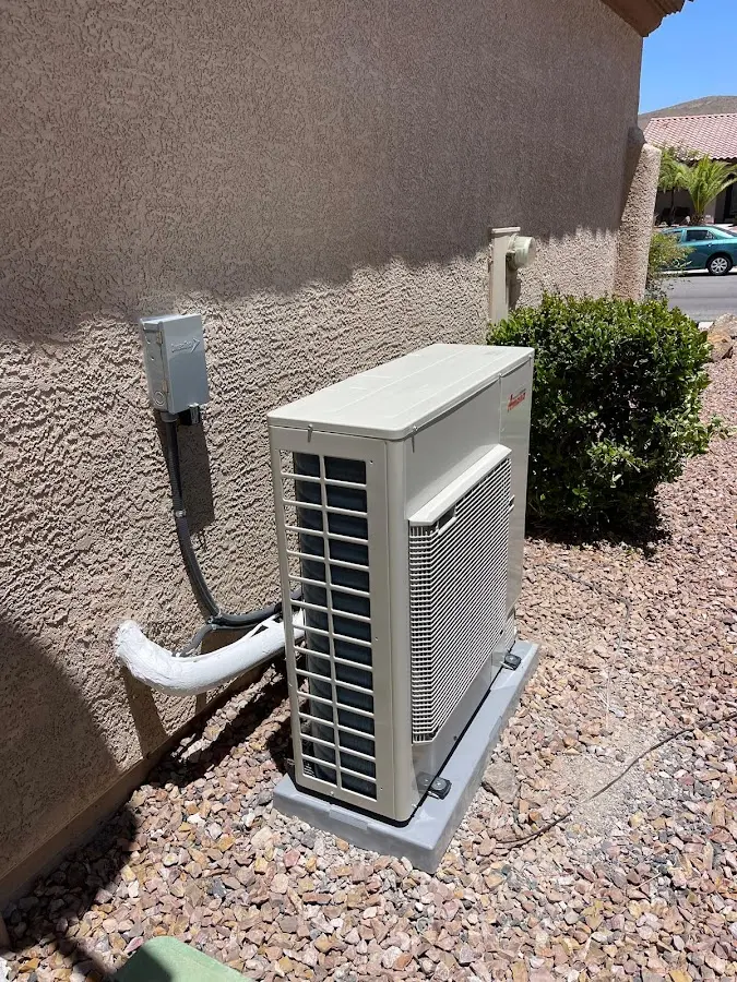 Residential air conditioning condenser unit in Meredith